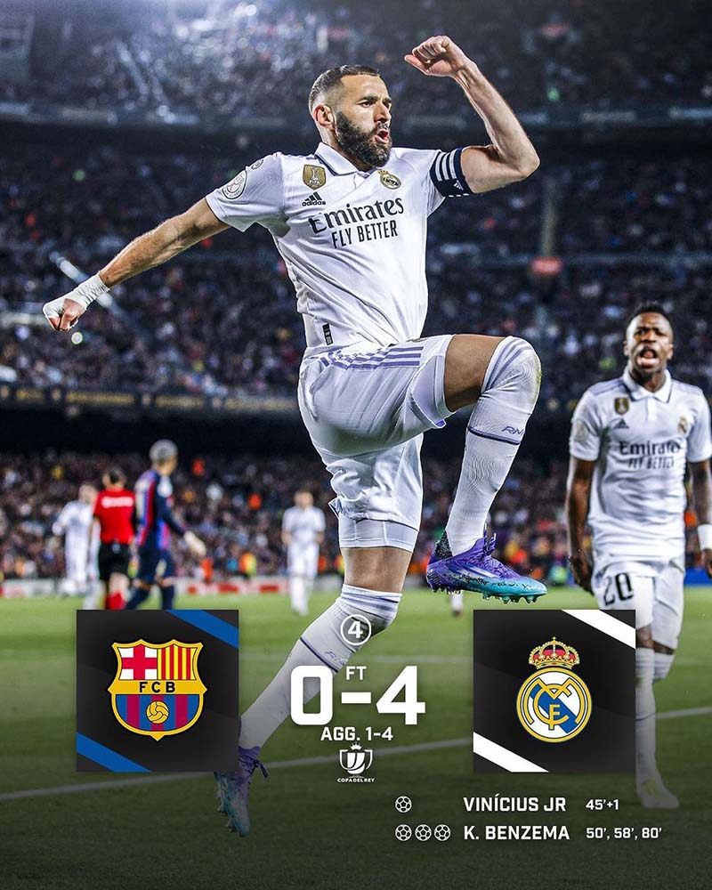 Kết quả Barcelona vs Real Madrid, 2h ngày 6/4