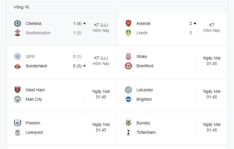 Lịch thi đấu Cúp Liên đoàn Anh 2021/22: Leicester vs Brighton, 1h45 ngày 28/10